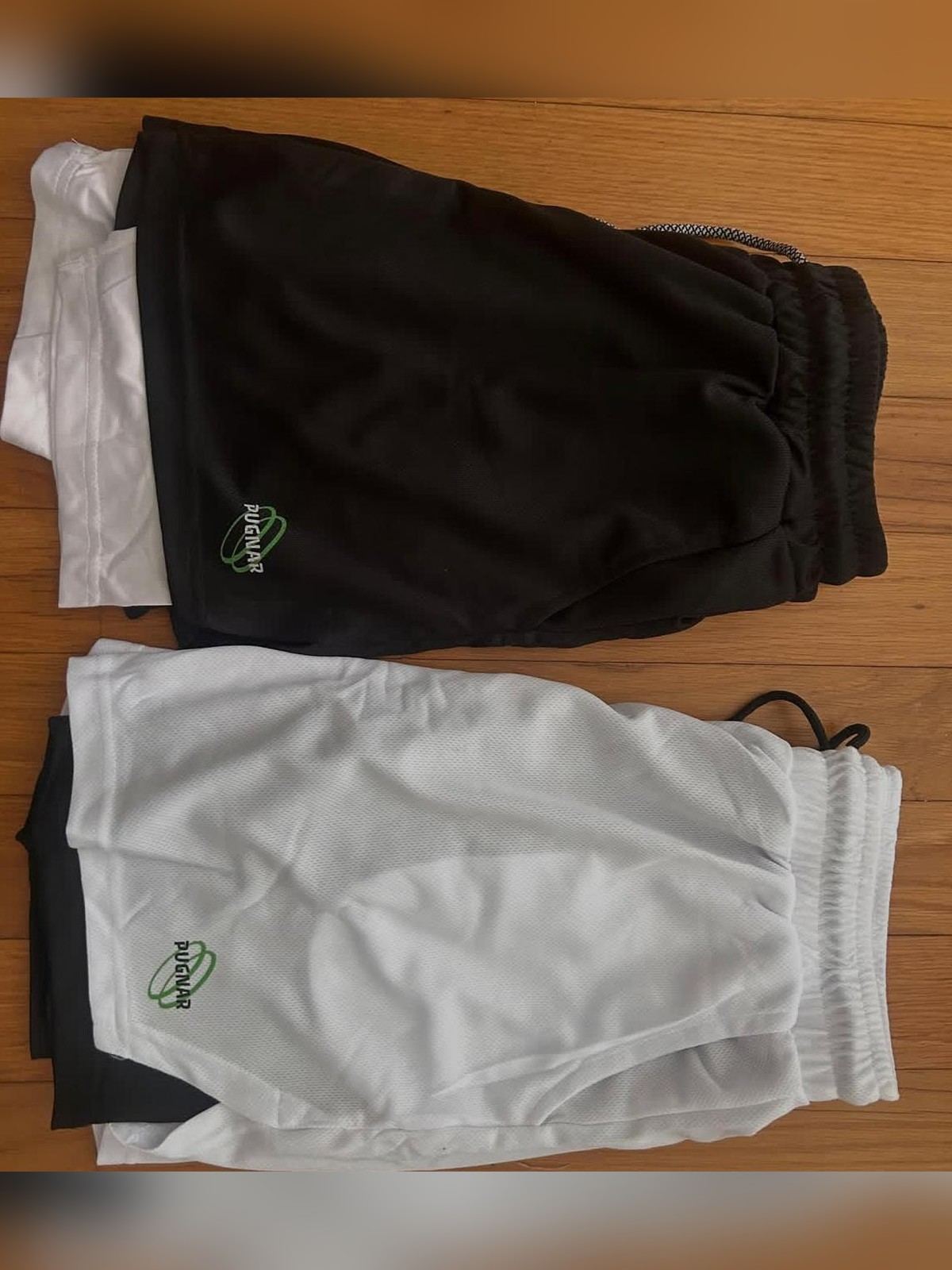 Calção camada dupla preto e branco — preto — Calções — Pugnar