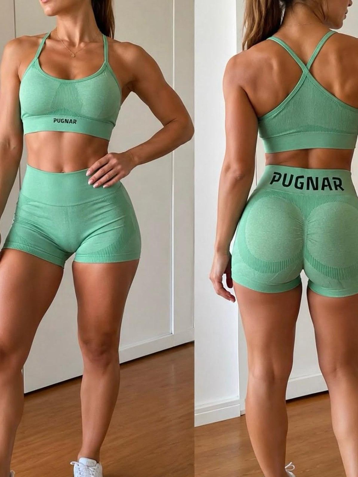 Conjunto fitness modelo verde — verde menta — Conjunto Fitness — Pugnar
