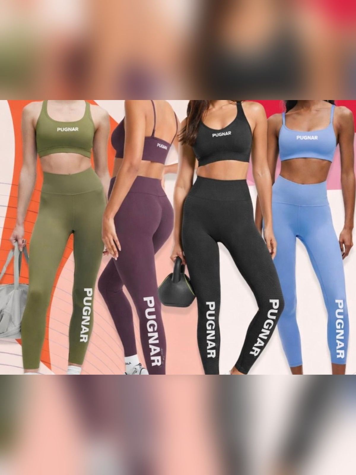 Conjunto fitness top e legging — verde oliva — Conjunto Fitness — Pugnar