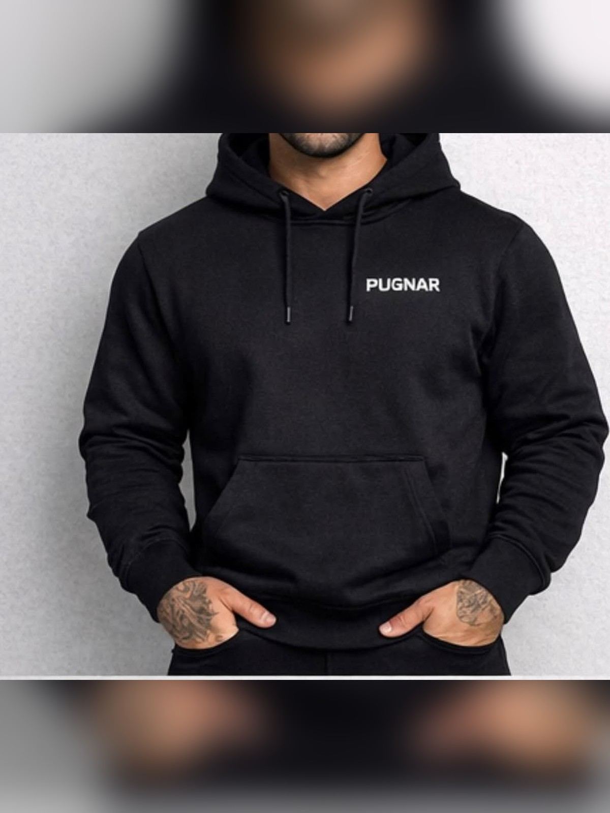 Hoodie modelo 2 (cardado) — preto — Hoodies — Pugnar