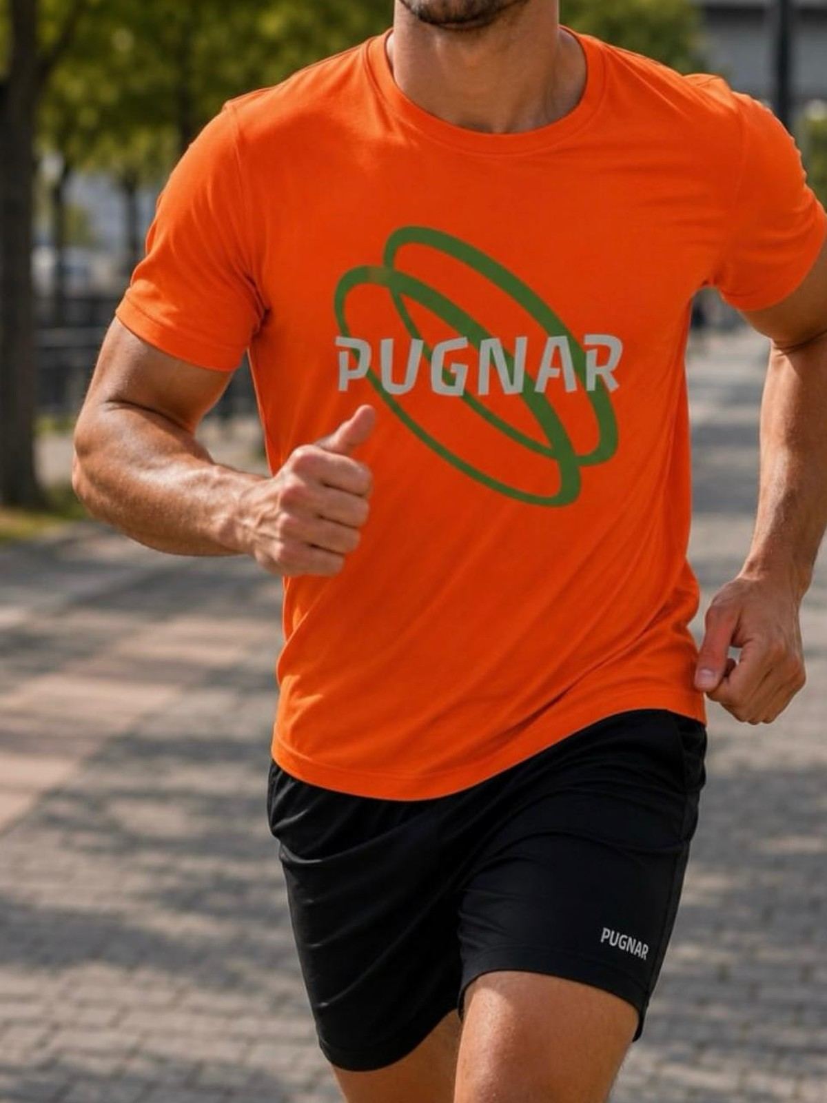 T-shirt desporto algodão ou poliéster — laranja — T-shirts — Pugnar