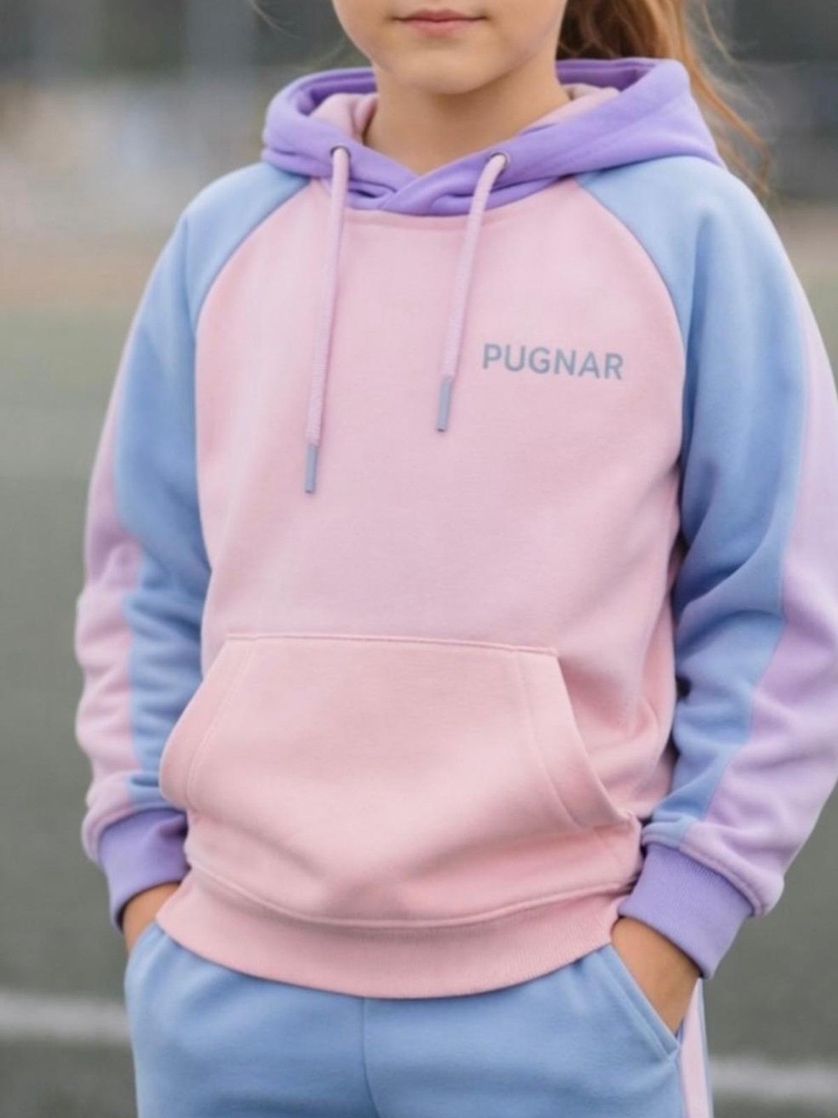 Fato de treino Pugnar de criança, rosa e azul