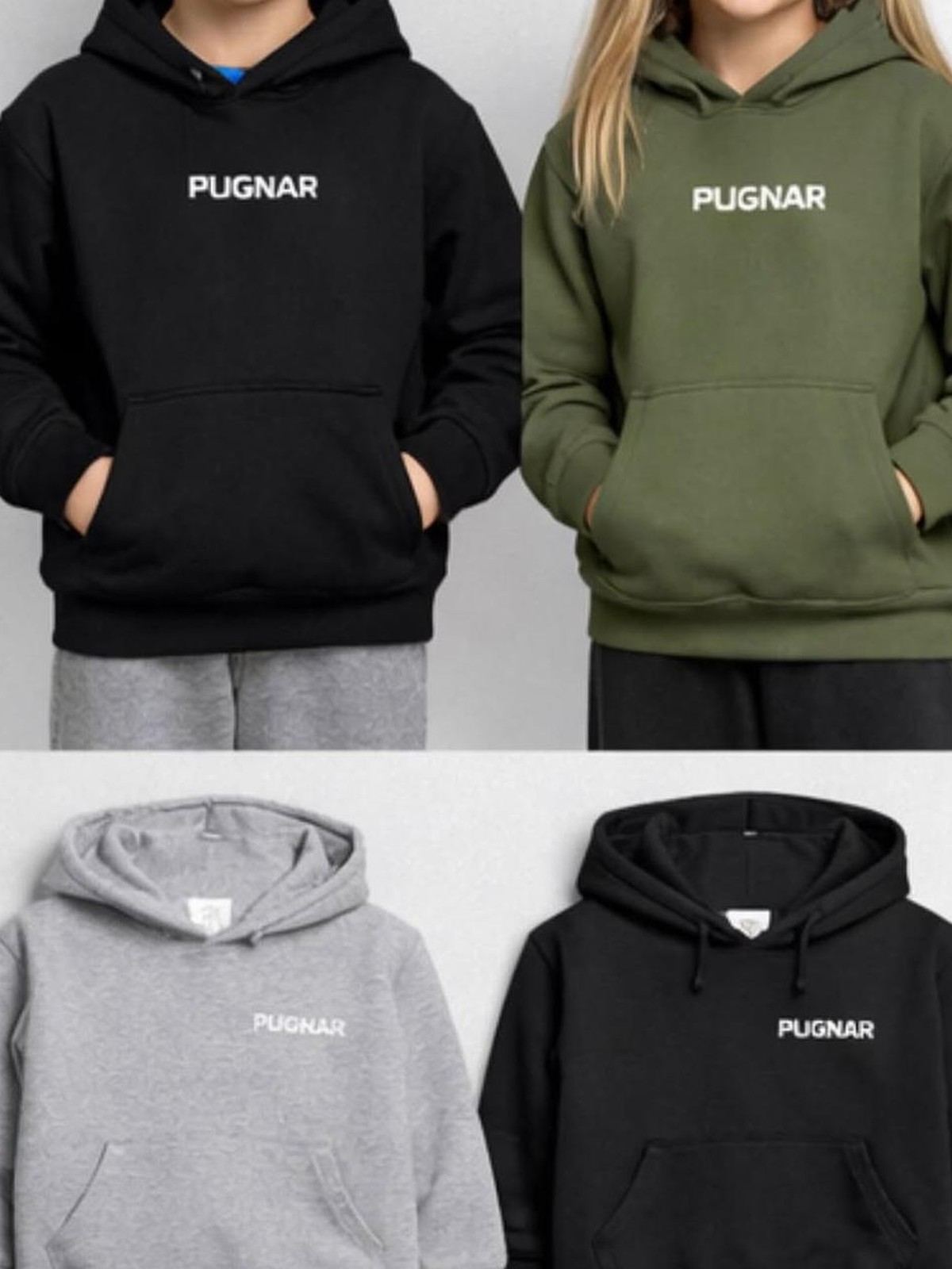 Hoodie criança — preto — Hoodies — Pugnar